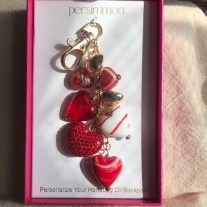 NEW- Persimmon Heart Charm Bag Charm